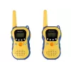 LEAN TOYS Walkie-Talkies für Kinder Gelb - PMR446 Funkgerät-Set mit 8 Kanälen, bis zu 3 km Reichweite, beleuchtetem LCD, Taschenlampe, VOX, Gürtelclip - 2 Einheiten