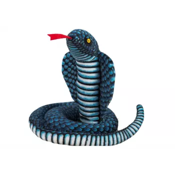 LEAN TOYS Plüsch-Maskottchen Schlange Königskobra Blau 100 cm