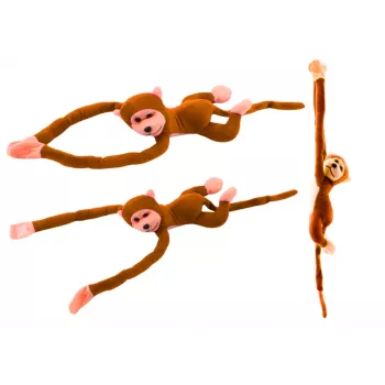 LEAN TOYS Plüsch-Affe Maskottchen mit Sound, Hellbraun 80 cm
