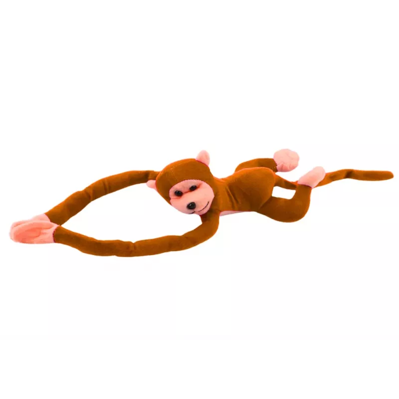 LEAN TOYS Plüsch-Affe Maskottchen mit Sound, Hellbraun 80 cm