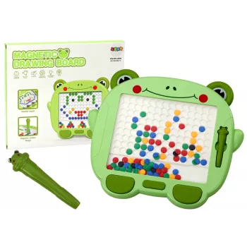 LEAN TOYS Magnetisches Lernbrett Frosch Stylus Pad Grüne Perlen Puzzle