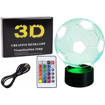 LEAN TOYS Kabellose 3D LED Mondlampe mit Fernbedienung und Touch, 16 Farben, dimmbar, wiederaufladbar, PLA, 150 mm