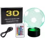 LEAN TOYS Kabellose 3D LED Mondlampe mit Fernbedienung und Touch, 16 Farben, dimmbar, wiederaufladbar, PLA, 150 mm