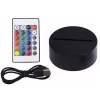 LEAN TOYS Kabellose 3D LED Mondlampe mit Fernbedienung und Touch, 16 Farben, dimmbar, wiederaufladbar, PLA, 150 mm