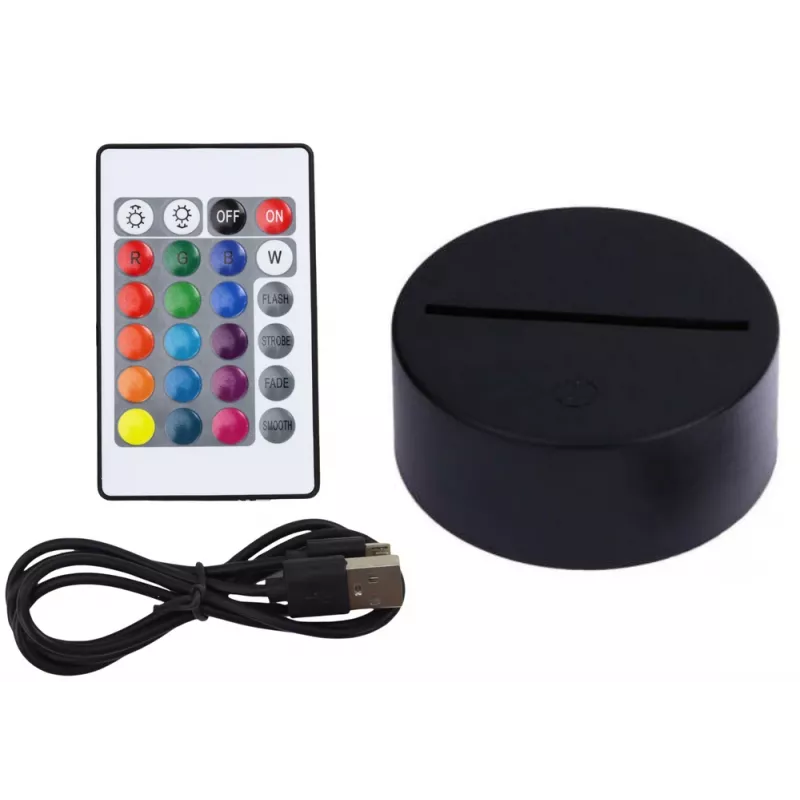 LEAN TOYS Kabellose 3D LED Mondlampe mit Fernbedienung und Touch, 16 Farben, dimmbar, wiederaufladbar, PLA, 150 mm