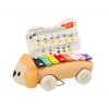 LEAN TOYS Löwe Becken auf Rädern Nachzieh-Musikspielzeug für Kleinkinder, buntes Lerninstrument