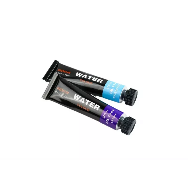 LEAN Acrylfarben-Set in Tuben, 12 Farben, je 12 ml, Studentenqualität