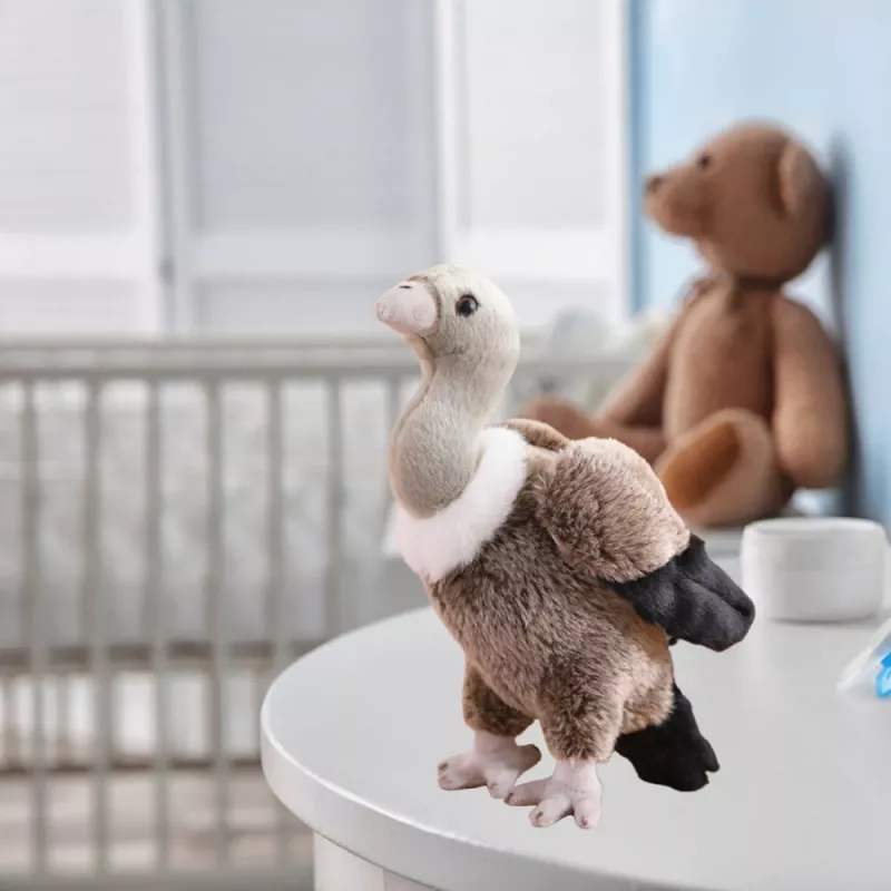 LEAN TOYS Plüsch Geier Vogel Plüschtier Maskottchen Kuscheltier 25cm