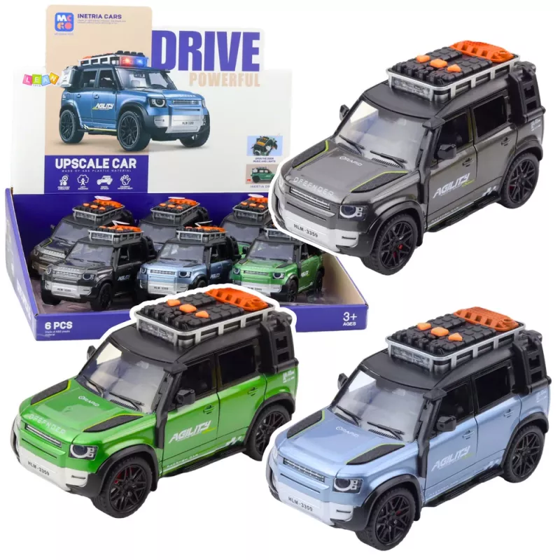 LEAN TOYS Rapid Off-Road-Fahrzeug 1:16 Maßstab mit zu öffnenden Türen, Lichtern und Geräuschen, Reibungsantrieb, verschiedene Farben