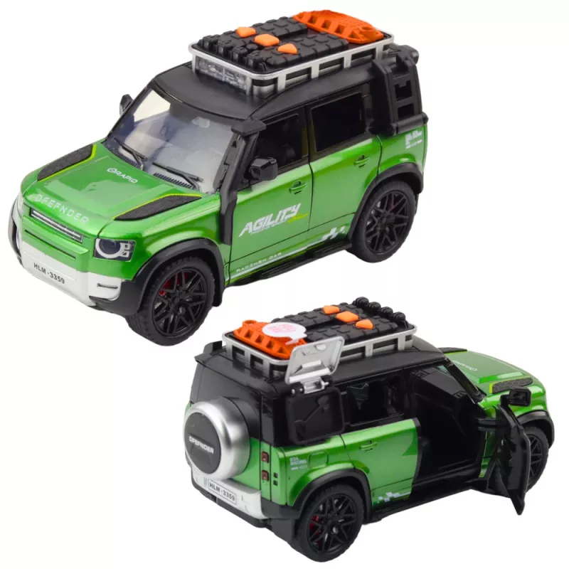 LEAN TOYS Rapid Off-Road-Fahrzeug 1:16 Maßstab mit zu öffnenden Türen, Lichtern und Geräuschen, Reibungsantrieb, verschiedene Farben
