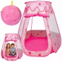 LEAN TOYS Kinder Spielzelt, Trockenpool, Bällebad, Gartenzimmer, Sterne, Rosa