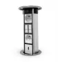 LEGRAND EM/HU-STP-1S-3EU Desktop-Säule Leergehäuse für 8 Module, Aluminium/Schwarz