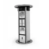 LEGRAND EM/HU-STP-1S-3EU Desktop-Säule Leergehäuse für 8 Module, Aluminium/Schwarz