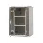 EmiterNet Top 24U freistehender Netzwerkschrank, 800x800x1180 mm, Glastür vorne, Schwarz EM/SH05D-8824