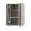 EmiterNet Top 24U freistehender Netzwerkschrank, 800x800x1180 mm, Glastür vorne, Schwarz EM/SH05D-8824