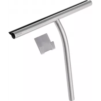 DEANTE ADI_F31K Wasserabzieher mit Aufhänger, 25 cm Gummiklinge, ergonomischer Kunststoffgriff, Schwarz/Weiß