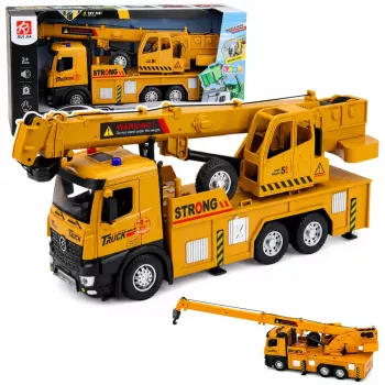 LEAN TOYS 1:12 RC-LKW mit Kran - Metallkabine, Lichter, Geräusche, 2,4GHz 8-Kanal-Fernbedienung