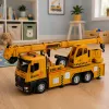 LEAN TOYS 1:12 RC-LKW mit Kran - Metallkabine, Lichter, Geräusche, 2,4GHz 8-Kanal-Fernbedienung
