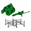 LEAN TOYS Militär-Set Soldatenfiguren Militärfahrzeuge Turm Zubehör 72 Stk.