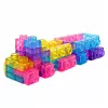 LEAN TOYS Gummibausteine Flexibles Konstruieren Transparent Bunt 40 Stk.