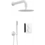 DEANTE Unterputz-Thermostat-Duschset mit BOX-System und Regenduschkopf, Mattschwarz