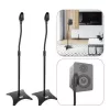 DNA SS 1 SET – Paar Stahl-Lautsprecherstative, höhenverstellbar 800-1300 mm, 30 kg Traglast, faltbar, Schwarz