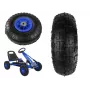 LEAN TOYS Gokart-Rad A15 Blau - 280 mm Pneumatisches Ersatzrad mit 12 mm Bohrung, All-Terrain-Profil, Kugellager, Schrader-Ventil, Inklusive Schlauch