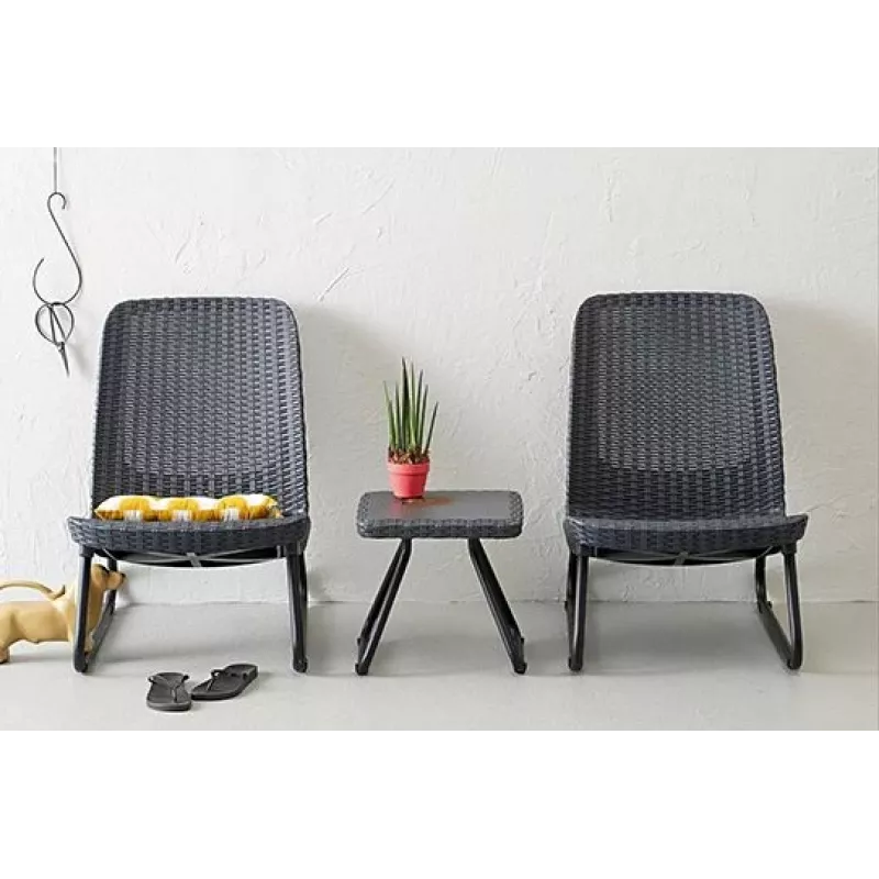 KETER Gartenmöbelset Rio Patio Set grau