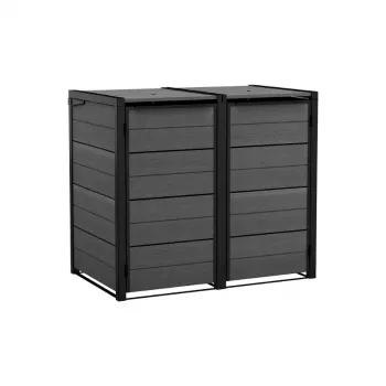 KETER Abfallbehälter 2x240L Aufbewahrungsbehälter Hide Away grau