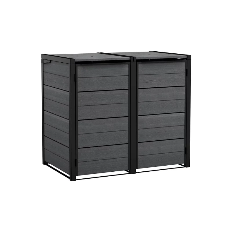 KETER Abfallbehälter 2x240L Aufbewahrungsbehälter Hide Away grau