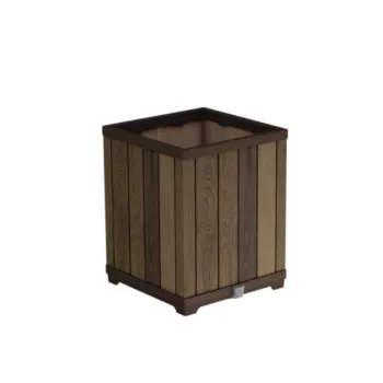 KETER Blumentopf Deco Square Tall Planter Walnuss