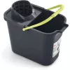 MERY Rechteckiger Abfalleimer 12L mit Druckknopf grau