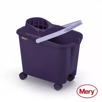 MERY Eimer 14L mit Steckrädern lila