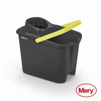 MERY Eimer 14L mit Druckknopf grau