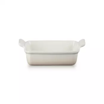 Le Creuset Rechteckige Heritage Steinzeug Auflaufform 19x14cm / 1,1L weiß