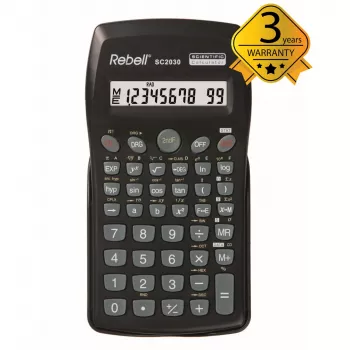 REBELL RE-SC2030 BX wissenschaftlicher Taschenrechner, 240 Funktionen, 2-zeiliges LCD, Schwarz