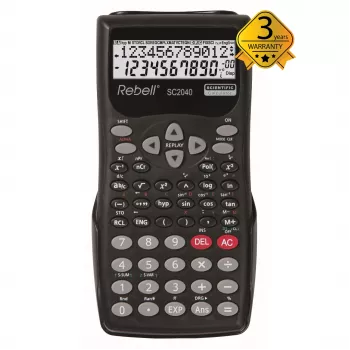REBELL RE-SC2040 BX Wissenschaftlicher Taschenrechner, 240 Funktionen, 2-zeiliges LCD, Schwarz