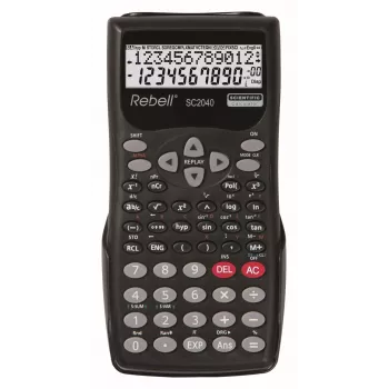 REBELL RE-SC2040 BX Wissenschaftlicher Taschenrechner, 240 Funktionen, 2-zeiliges LCD, Schwarz