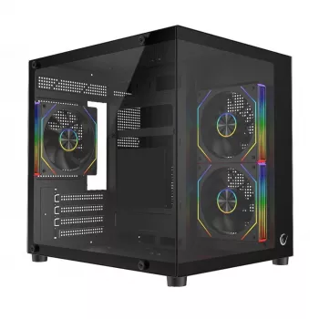 Rampage LUMID PC-Gehäuse M-ATX 3x Lüfter ARGB schwarz