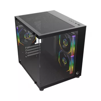 Rampage LUMID PC-Gehäuse M-ATX 3x Lüfter ARGB schwarz