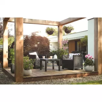 KETER Gartenmöbel-Set Elodie Balkonset mit Tisch Classic grau