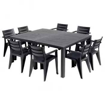 KETER Gartentisch Julie Double Table (2 Konfigurationen) grau