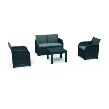KETER Gartenmöbel-Set Rosalie Set mit Tisch Classic grau