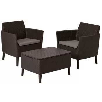 KETER Gartenmöbel-Set Salemo Balkon-Set braun
