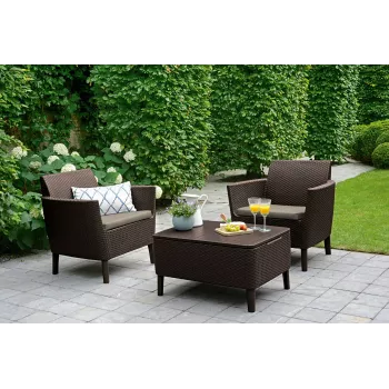 KETER Gartenmöbel-Set Salemo Balkon-Set braun