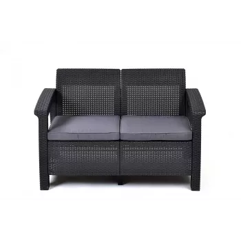 KETER Garten-Sofa Doppel-Corfu Love Seat grau