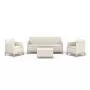 KETER Gartenmöbel-Set Scandi Forma 3-Sitzer Set kieselgrau/hellbeige