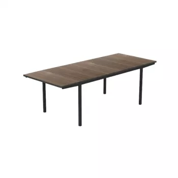 KETER Gartentisch ausziehbar Deco Porto Nova ausziehbar 160-240 walnuss/schwarz