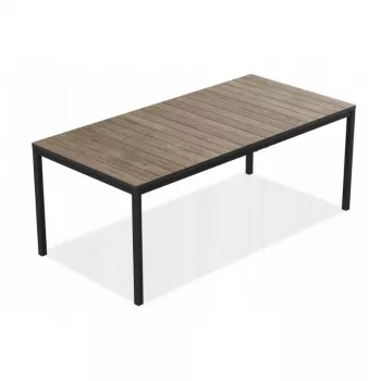 KETER Gartentisch Deco Porto Nova 200 Walnuss/Schwarz