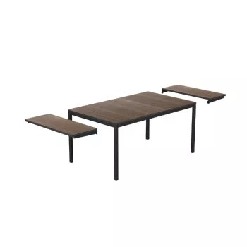 KETER Gartentisch ausziehbar Deco Porto Nova Ausziehbar 200-280 walnuss/schwarz